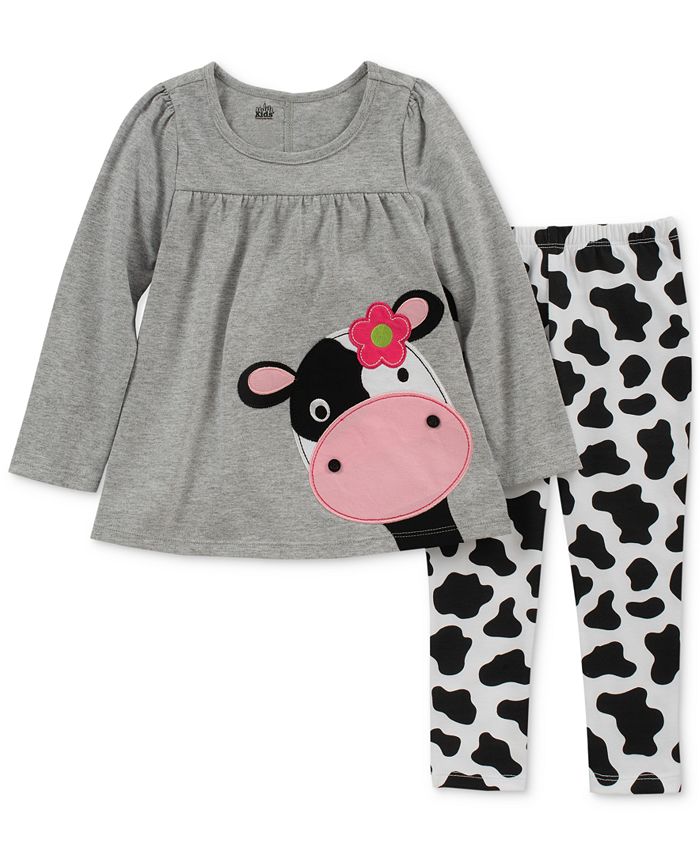 Girls cow discount print leggings