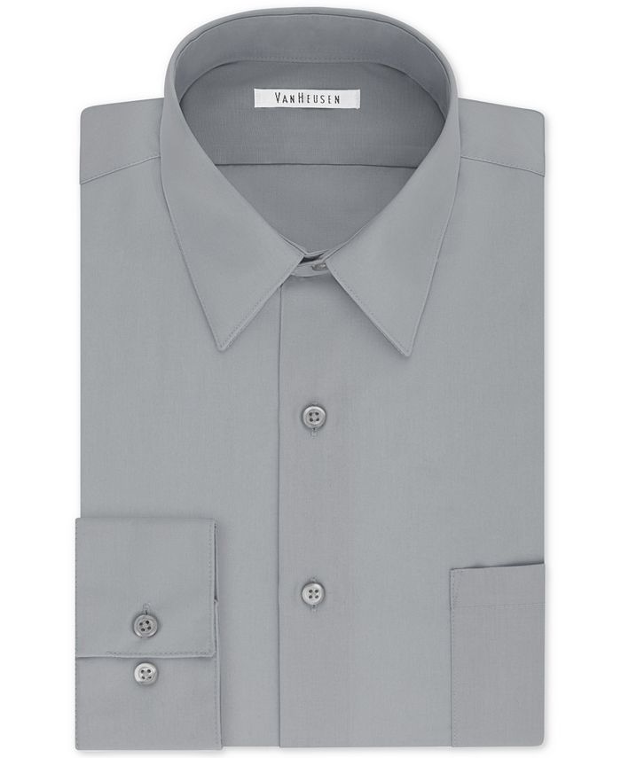 Men's Big & Tall Classic/Regular Fit Wrinkle Free Poplin Solid Dress Shirt