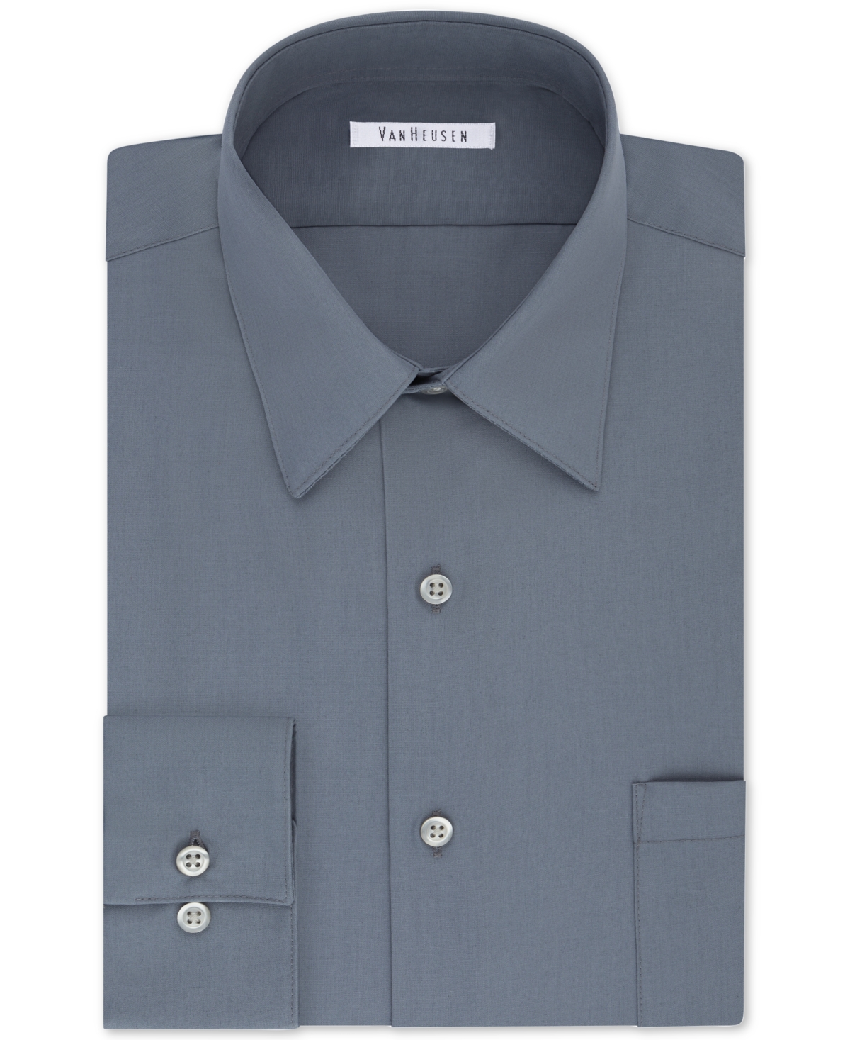 VAN HEUSEN MEN'S BIG & TALL CLASSIC/REGULAR FIT WRINKLE FREE POPLIN SOLID DRESS SHIRT 