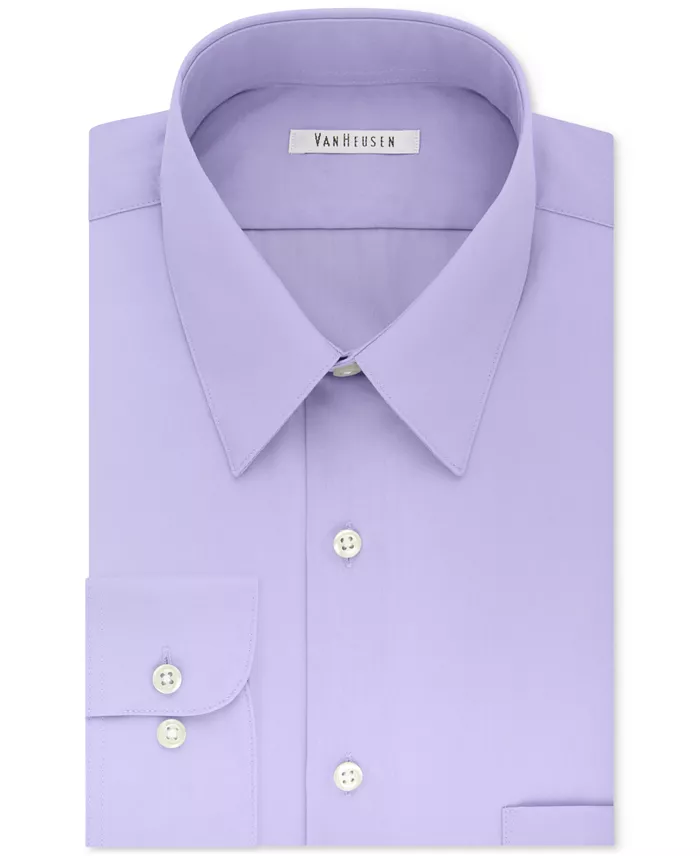 Men's Big & Tall Fit Wrinkle Free Poplin Solid Dress Shirt - thumbnail 7