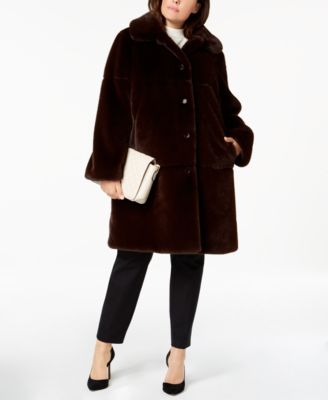 Jones New York - Plus Size Faux-Fur Coat