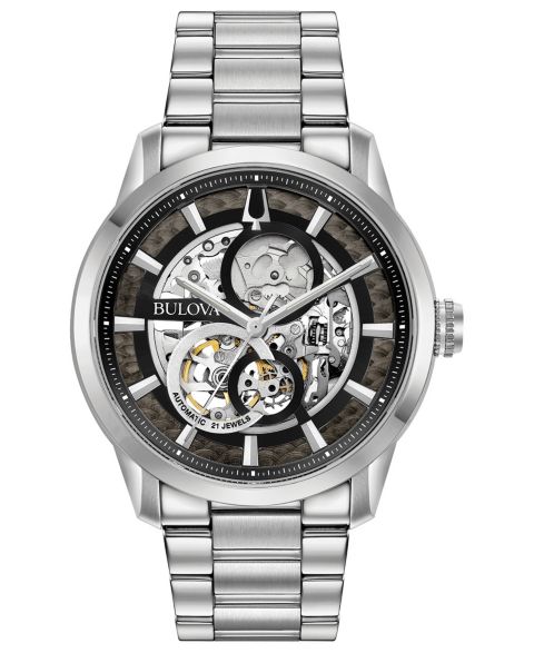 Мужские часы Bulova Automatic Sutton Stainless Steel Bracelet Watch 43mm