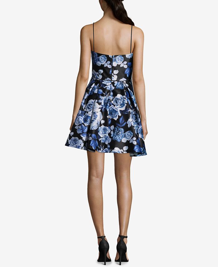 Betsy & Adam Floral-Print Fit & Flare Dress - Macy's