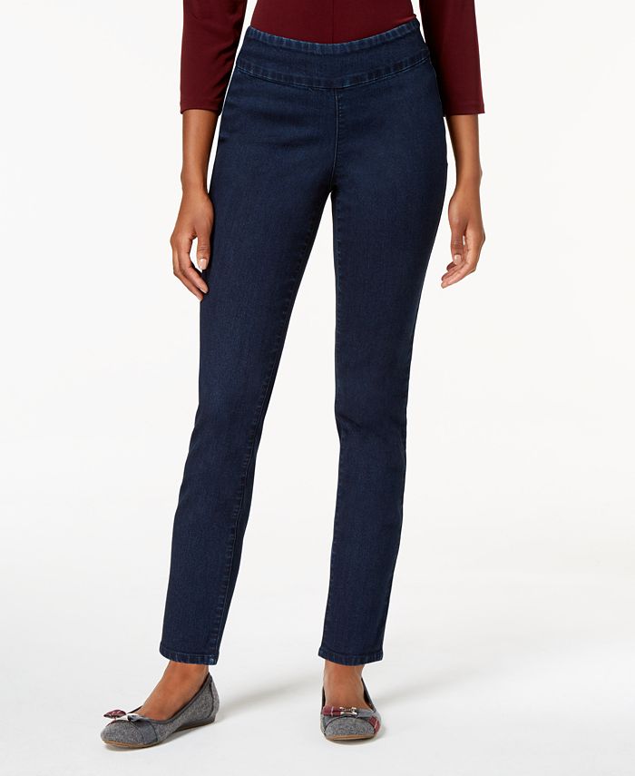 Charter Club Petite Pull-On Ankle Jeans, Created for Macy's - Macy's