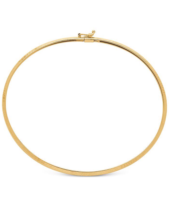 Macy's Oval Flex Bangle Bracelet in 10k Gold & Reviews - Bracelets 