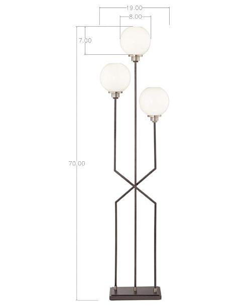 Kathy Ireland Pacific Coast Boulevard Gunmetal 3 Light Modern