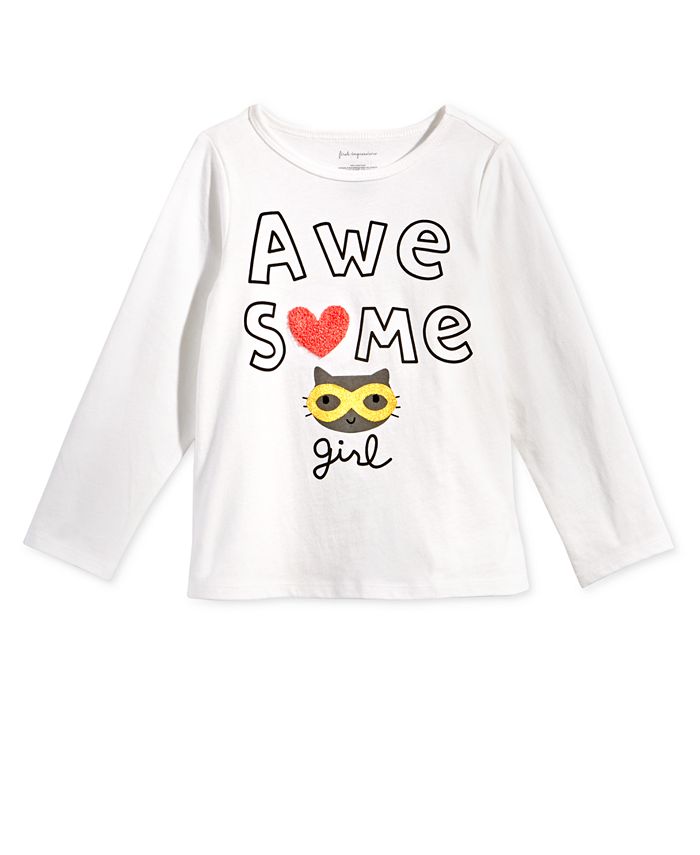 First Impressions Baby Girls Awesome-Print Cotton T-Shirt, Created for ...