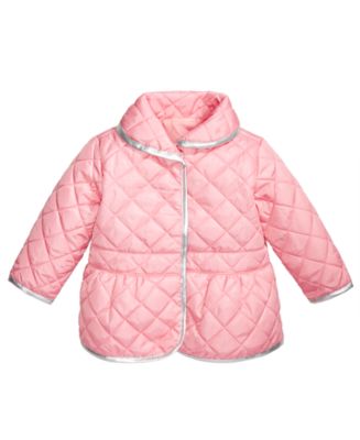 First Impressions Baby Girls Quilted Barn Jacket, Created for Macy's ...