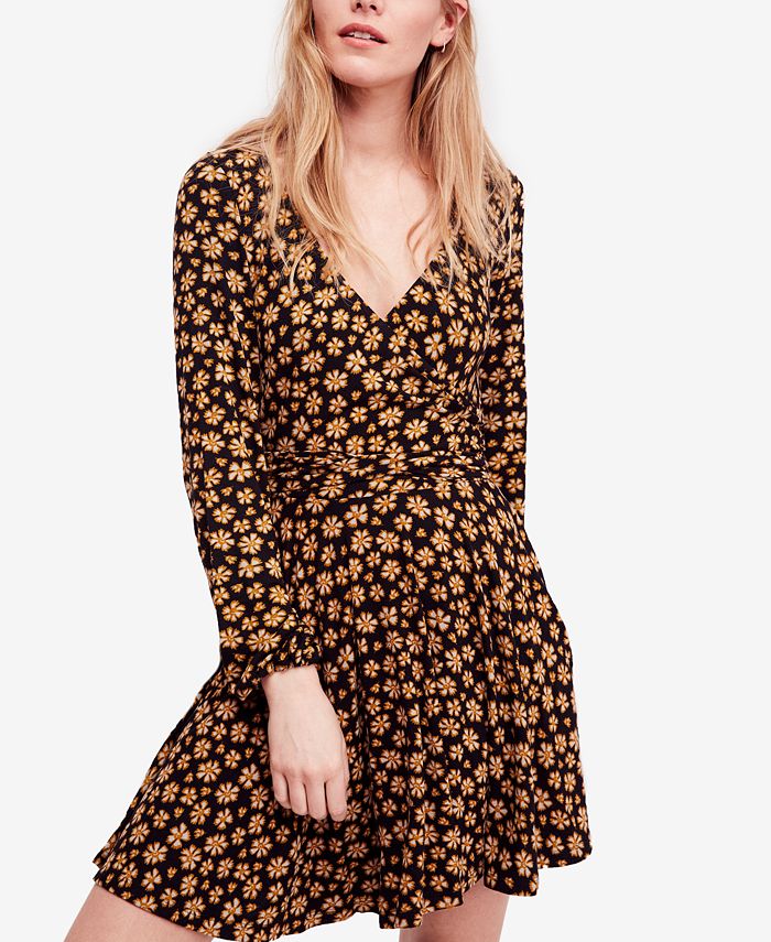 Free people 2025 floral wrap dress