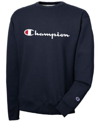champion men's fleece logo hoodie