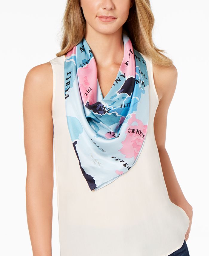 kate spade new york Going Places Silk Square Bandana Scarf & Reviews -  Handbags & Accessories - Macy's