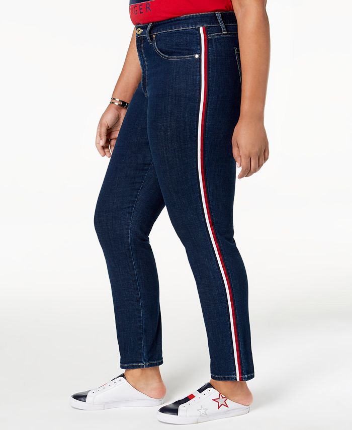 Tommy Hilfiger Plus Size Tribeca Striped Skinny Jeans Created For Macys Macys