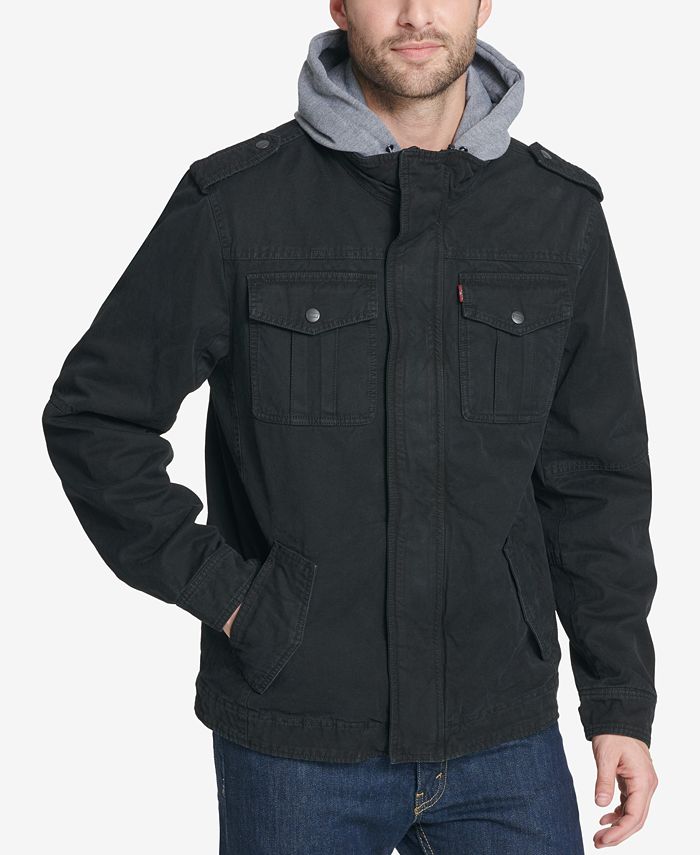Levi's cotton sherpa lined hooded trucker jacket Clearance