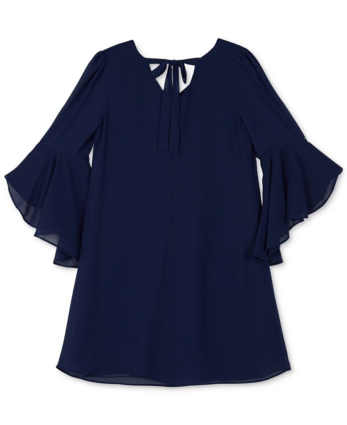 BCX Big Girls 2-Pc. Ruffle-Sleeve A-line Dress & Necklace Set - Macy's