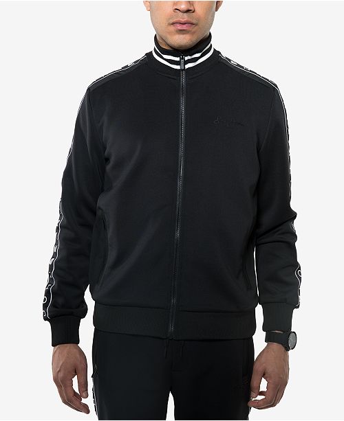 Sean John Men S Logo Taping Neoprene Track Jacket Reviews Coats Jackets Men Macy S