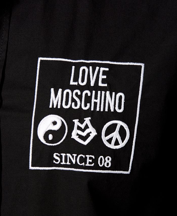 Love Moschino Men's Slim-Fit Embroidered Logo Shirt & Reviews - Casual ...