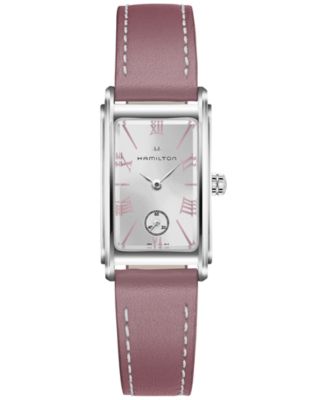 Hamilton - Women's Swiss Ardmore Rose Leather Strap Watch 18.7x27mm