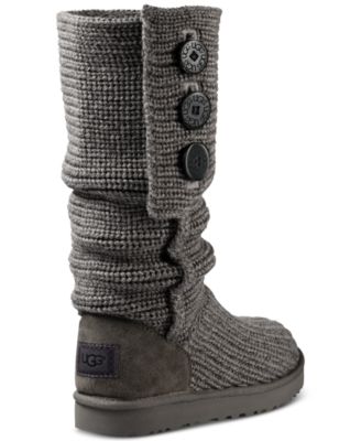 grey knitted ugg boots