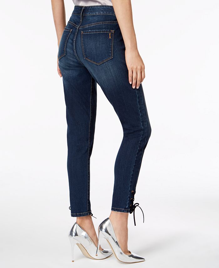 Vintage America Wonderland Lace-Up Skinny Jeans - Macy's