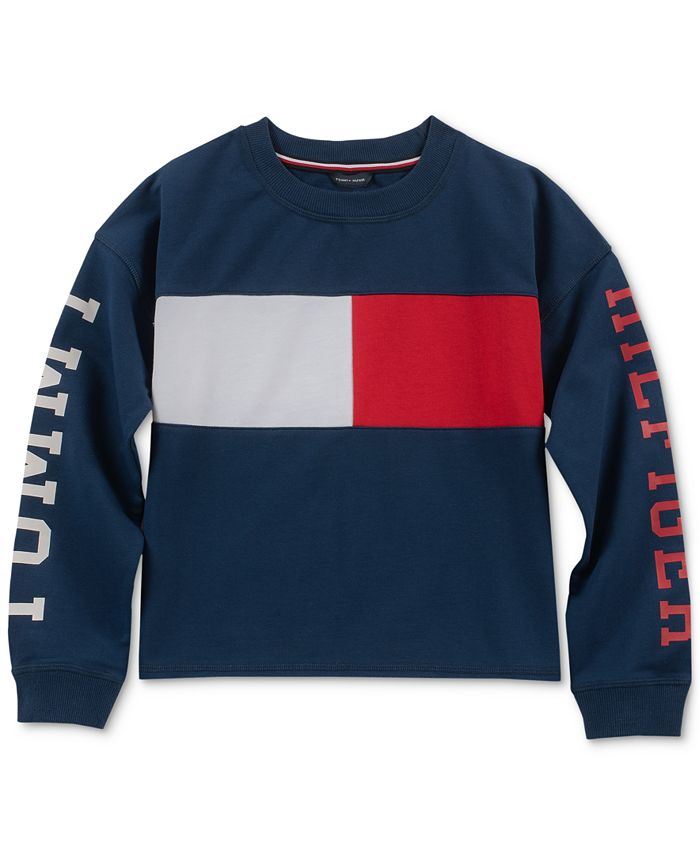 Tommy Hilfiger Little Girls Colorblocked Sweatshirt - Macy's