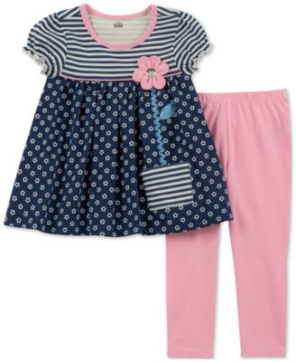 Toddler Girl 2-Piece Floral Jumper Set Size 1-2 Years - 100% Cotton Outfit