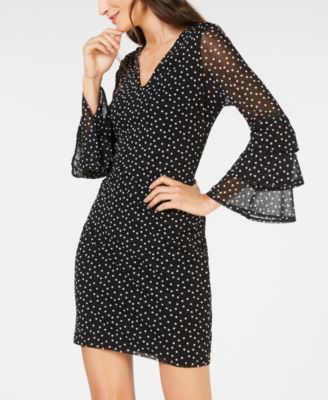 INC International Concepts I.N.C. Tiered-Sleeve Mesh Dress, Created for Macy's