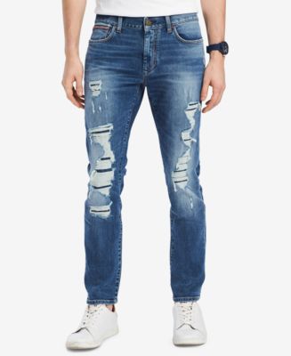 Tommy Hilfiger Tommy Hilfiger Men's Straight-Fit Lucas Destroyed Jeans ...