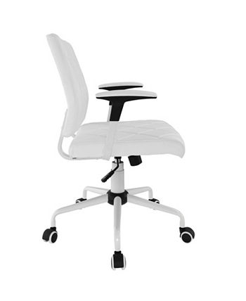 Modway - Lattice Vinyl Office Chair in White