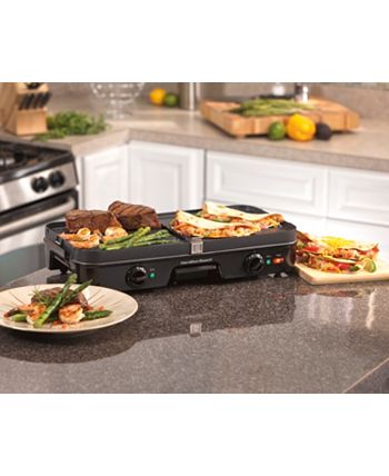 Hamilton Beach Dual Zone Grill and Griddle - Macy's