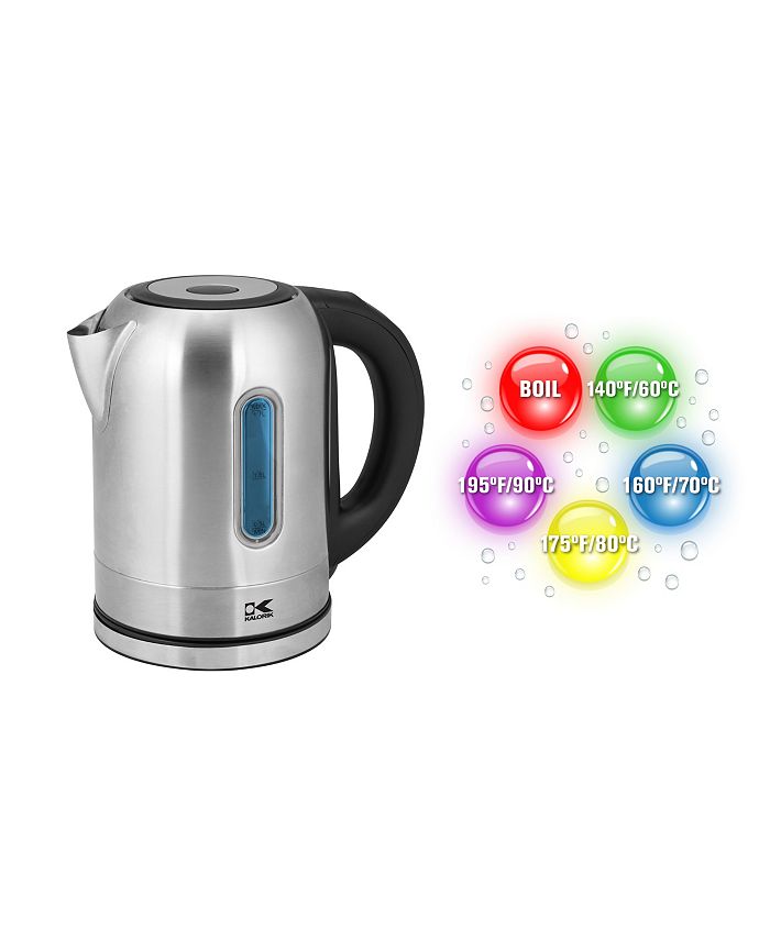 Kalorik Digital Water Kettle with Color Changing LED lights Macy's
