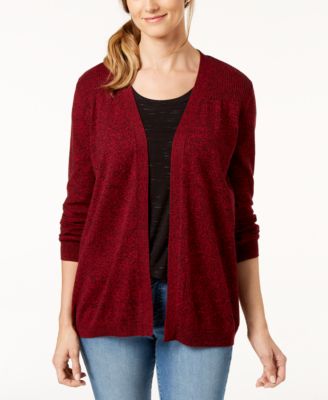 Karen Scott - Cotton Marled Cardigan Sweater