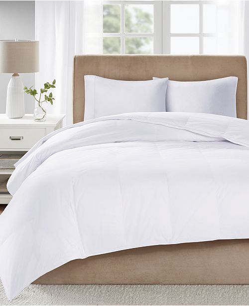 Sleep Philosophy Level 3 300 Thread Count Cotton Sateen White Full Queen Down Comforter With 3m Scotchgard Reviews Comforters Bed Bath Macy S