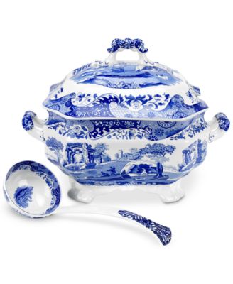 Spode - Blue Italian Soup Tureen & Ladle