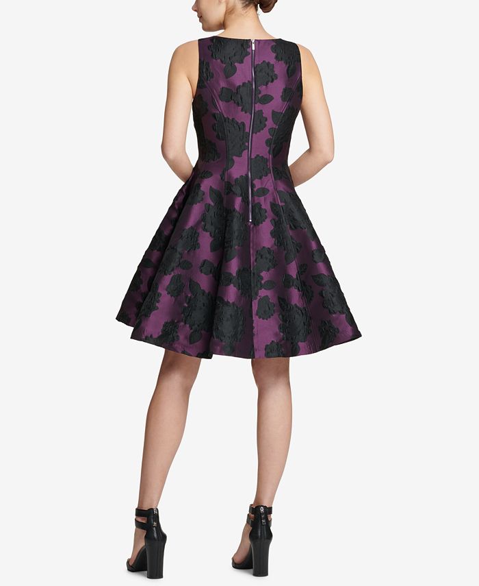 DKNY Jacquard Fit & Flare Dress, Created for Macy's - Macy's