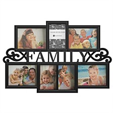 Family Collage Picture Frame with 7 Openings by Lavish Home, Black, 16" x 23.5" x 1"