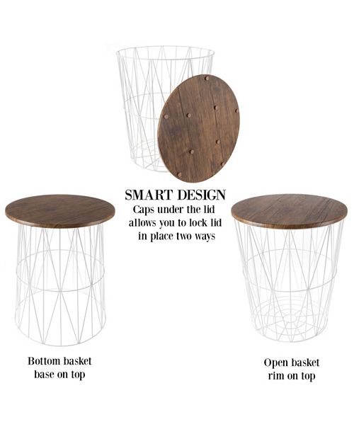 Trademark Global Nesting End Tables with Storage Set of 2 by Lavish