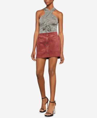 Bcbg faux suede utility skirt hotsell