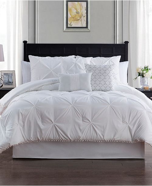 Sanders Pom Pom Seven Piece King Size Comforter Set Reviews
