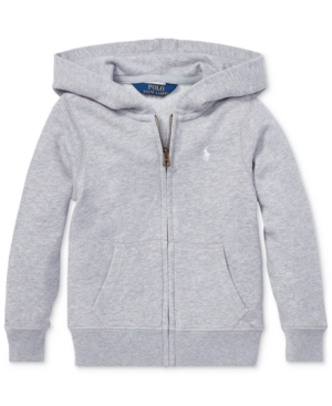 Polo Ralph Lauren Toddler Girls French Terry Hoodie In Light Grey Heather