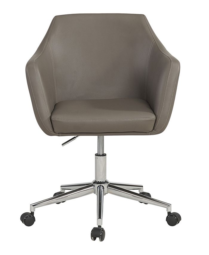 Furniture Upholstered Faux Leather Office Chair Warm Grey Macy s