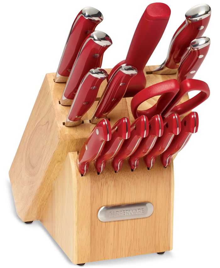 Farberware 15Pc. TripleRiveted Knife Block Set Macy's