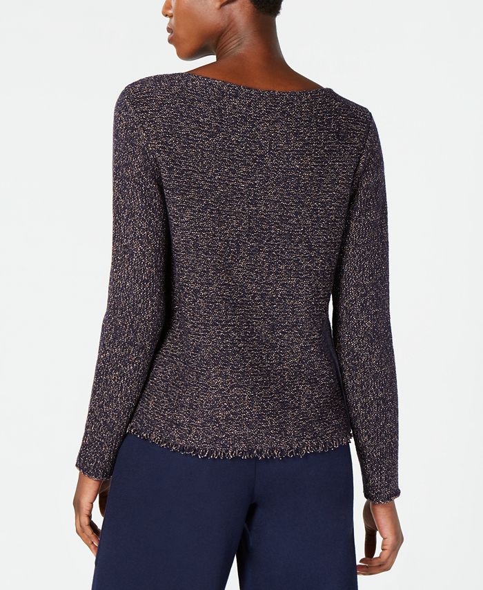 Eileen fisher fringe hem sweater discount