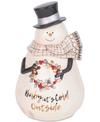Fitz and Floyd - Wintry Woods Snowman Cookie Jar