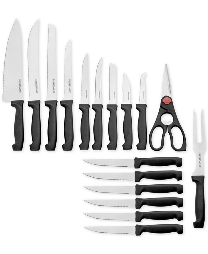 Farberware 18Pc. Never Needs Sharpening Cutlery Block Set Macy's