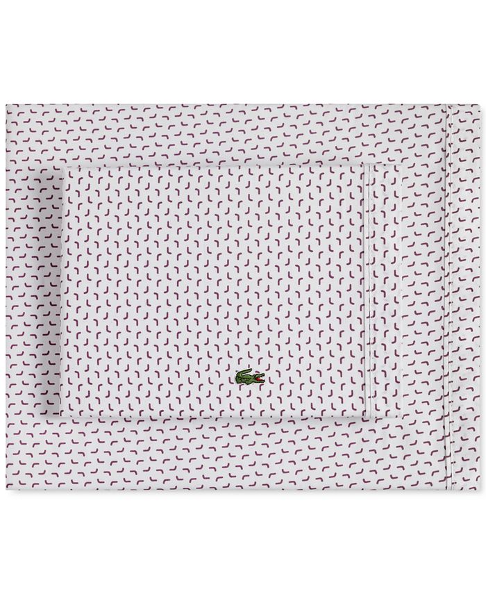 Lacoste Home CLOSEOUT! Lacoste Printed Cotton Percale Full Sheet Set
