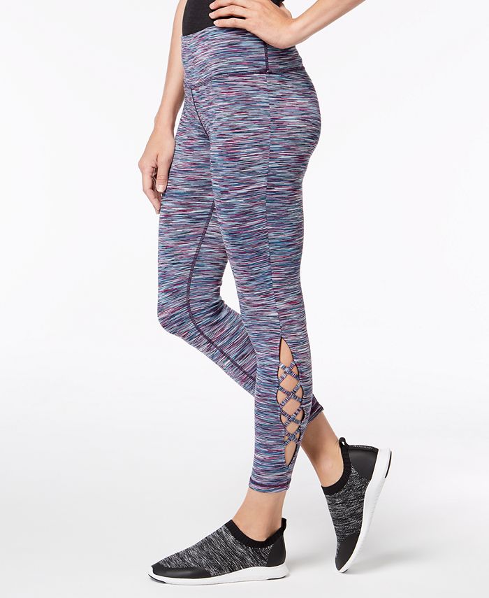 Ideology Women's Space-Dyed Ombre Ankle Leggings Blue Size Medium