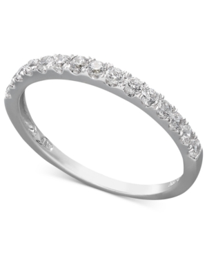 image of Swarovski Zirconia Wedding Band Ring (1 ct. t.w.) in 14k White or Yellow Gold
