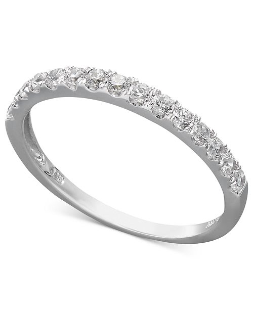 Arabella Swarovski Zirconia Wedding Band Ring 1 Ct T W In 14k
