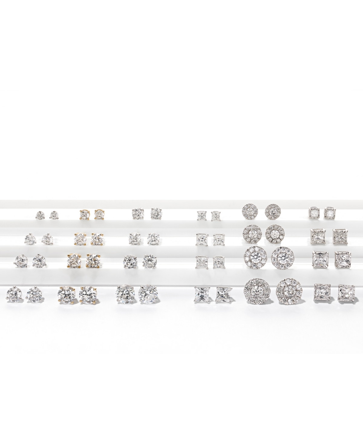 Macy's Diamond Halo Stud Earrings (3/4 Ct. T.w.) In 14k White Gold Or 14k Gold In Yellow Gold