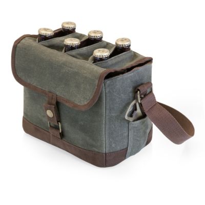 Legacy&reg; by Khaki Green & Brown Beer Caddy Cooler Tote with Opener